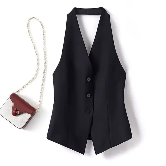 Gilets à simple boutonnage pour femmes