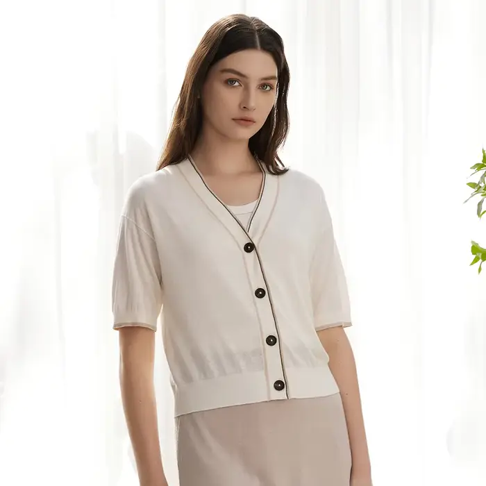 BC-31 printemps et automne pull cardigan en laine vêtements pour femmes