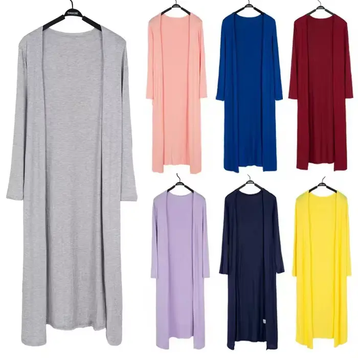 Été automne 12 couleurs femmes Modal Long Cardigan femme coton pull Cardigans à manches longues