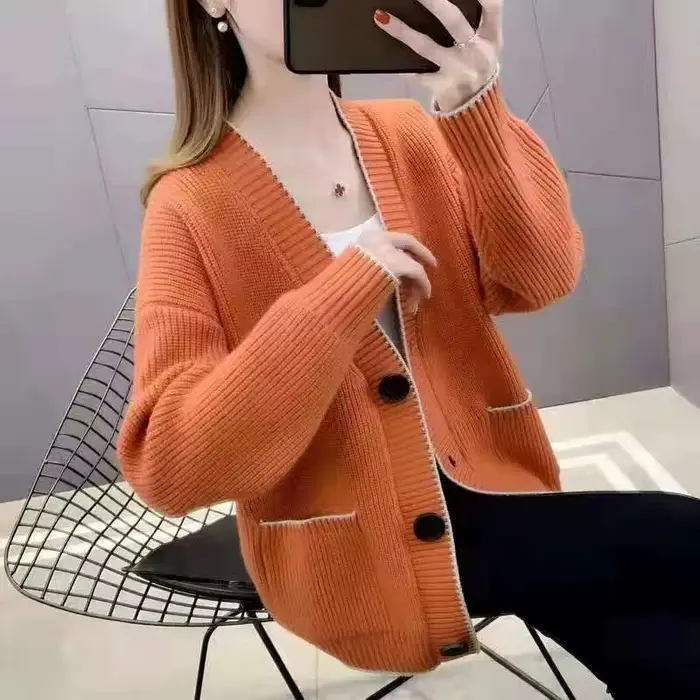 Cardigan chaud pour femme, tendance Harajuku, vêtements de Style coréen, décontracté, léger, Chic, Y