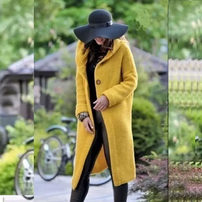 Cardigan en cachemire pour femme, pull ample à manches longues, couleur unie, tricoté, haut Long et 