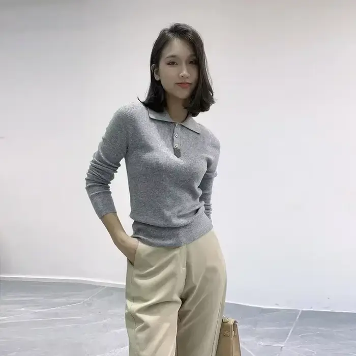 Pull 100% laine à revers pour femmes