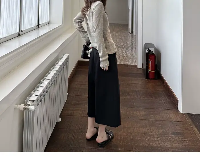 Chemise à manches longues en tricot amincissant