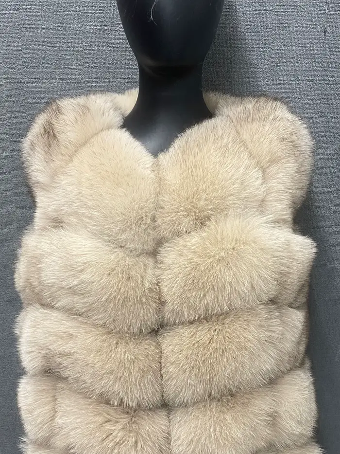 Gilet en fourrure naturelle dames hiver automne manteau gilet chaud en fourrure naturelle gilet pour