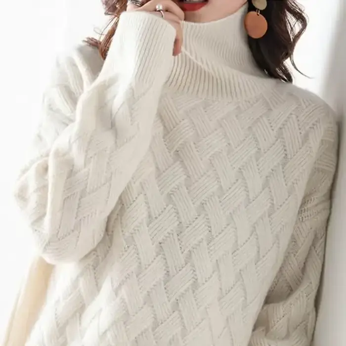Nouveau Pull épais surdimensionné femmes pull ample hiver décontracté Chic cachemire pulls pull femm