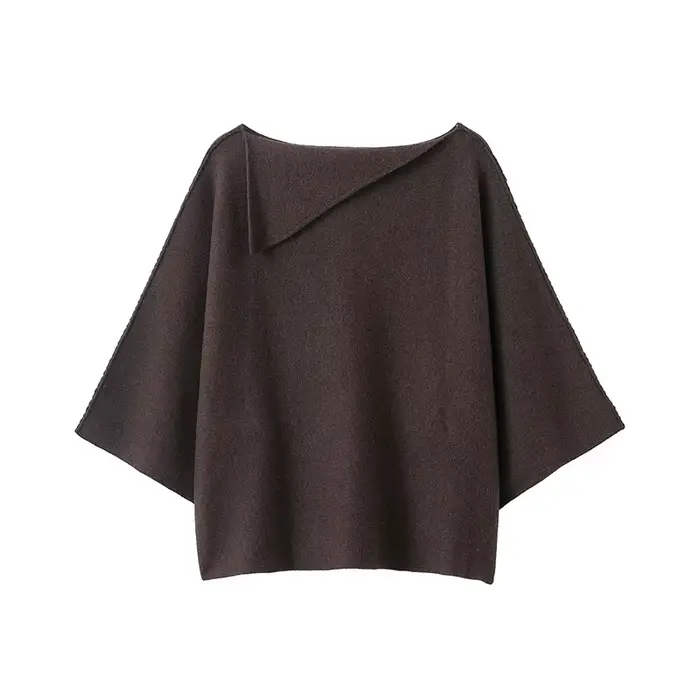Willshela femmes mode solide ample tricoté pull