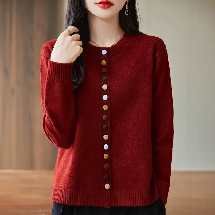Veste Cardigan à col rond pour femmes
