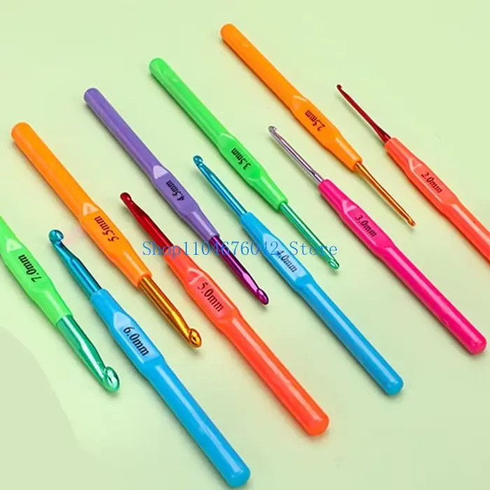 Ensemble de 10 crochets en plastique pour tricots pulls écharpes et accessoires création textile