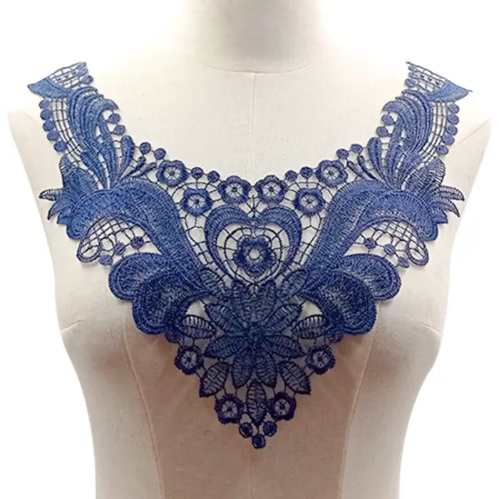 Col en dentelle creuse DIY, élégant faux col en dentelle, accessoires vestimentaires, col brodé fleu