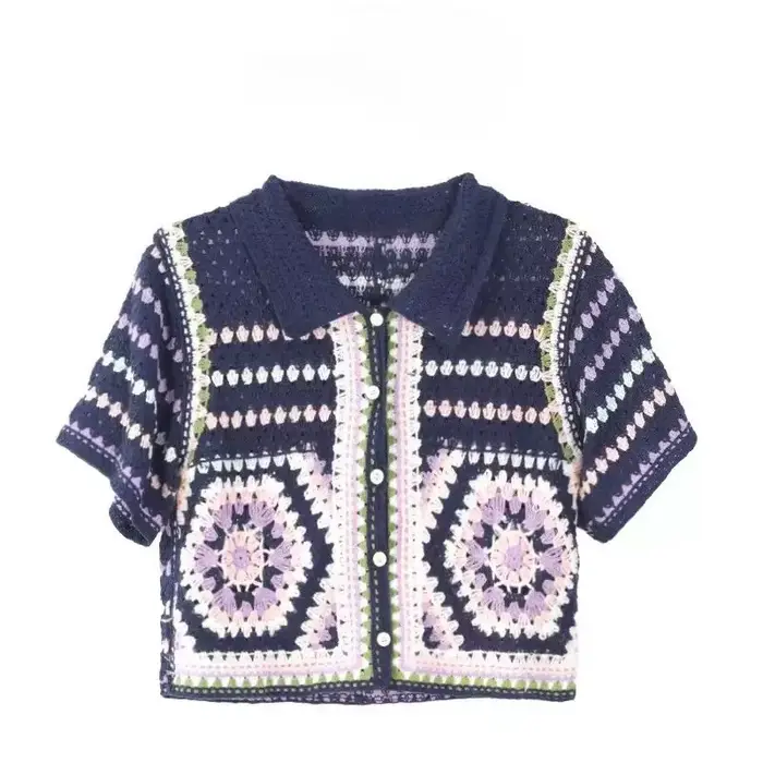 Cardigan en crochet pour femme