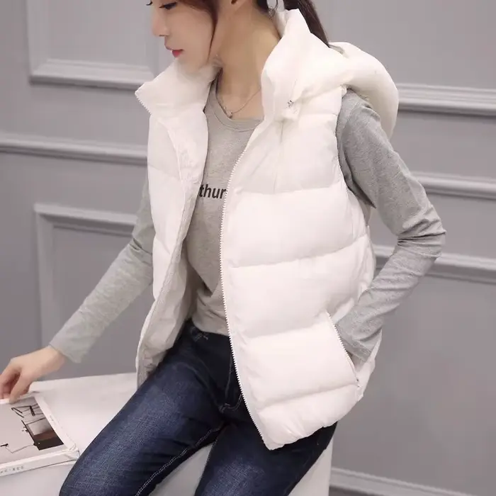 Gilet court en coton pour femme
