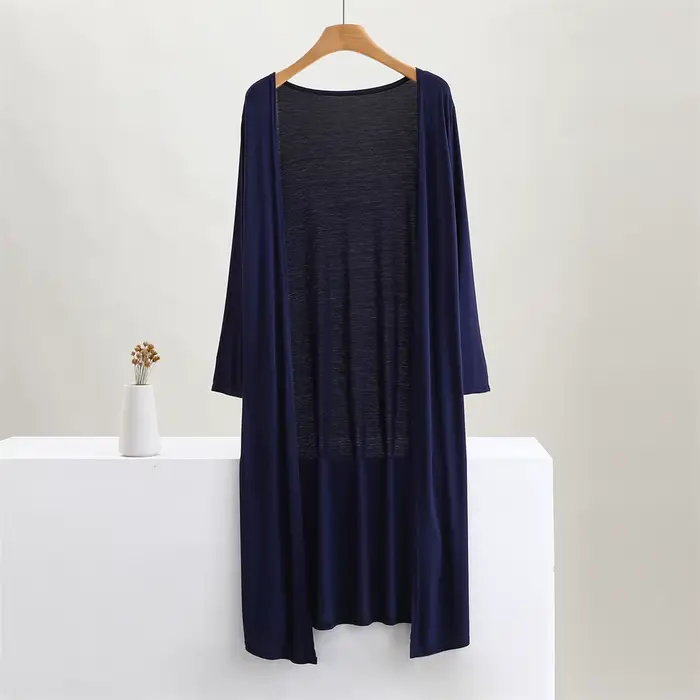 Été automne 12 couleurs femmes Modal Long Cardigan femme coton pull Cardigans à manches longues femm