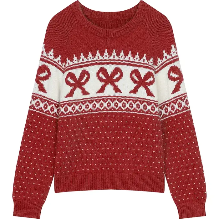 ELFSACK Pull ample Fair Isle pour femme