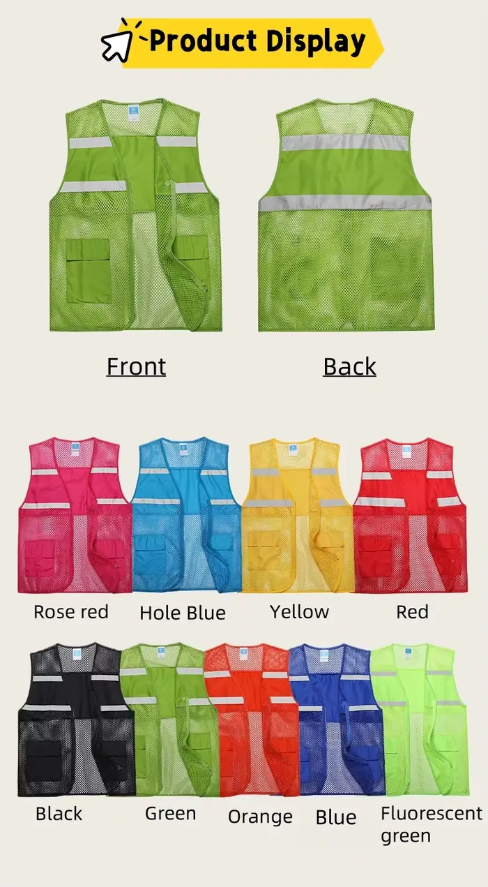Gilet en maille respirante personnalisé avec impression de logo
