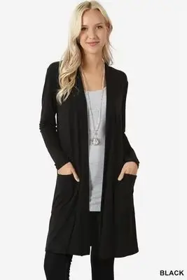 Pull à manches longues pour femme, cardigan moyen et long, simple et solide, VPN sion en Europe et e