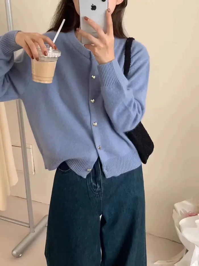 Cardigan tricoté en cachemire pour femme