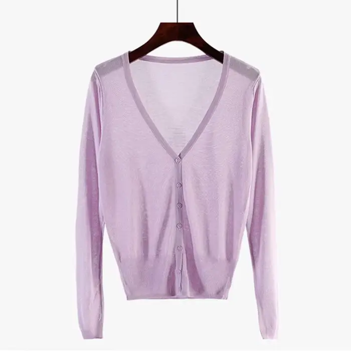 Cardigan femmes pull tricoté printemps automne été Protection solaire vêtements femme Cardigans