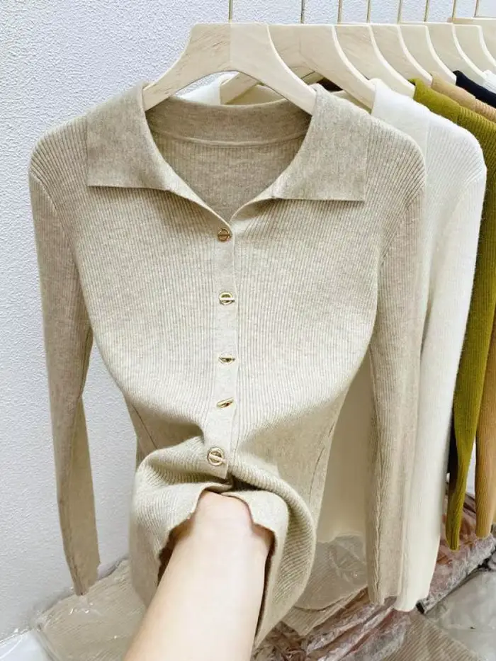 Cardigan court en maille unie AOSSVIAO pour femme, élégant et confortable, idéal pour les occasions automnales et hivernales