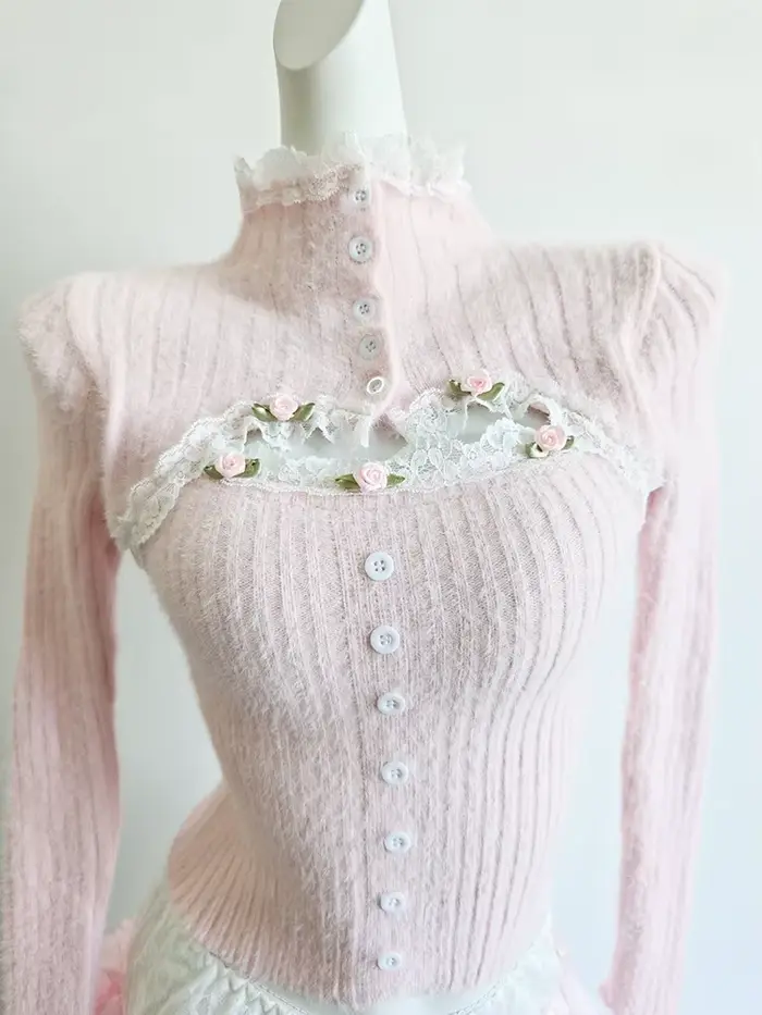 Pulls en tricot doux pour femmes, col roulé ajouré, manches longues, pulls fins