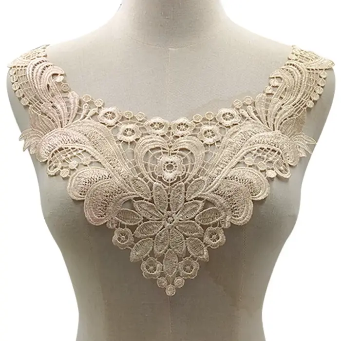 Col en dentelle creuse DIY, élégant faux col en dentelle, accessoires de vêtement raffinés, col brod