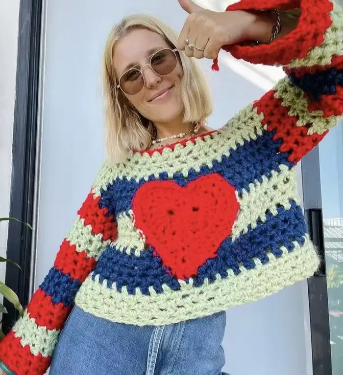 Haut en laine et mohair à col rond personnalisable pour femmes, tissé à la main, décontracté et élégant pour toutes les saisons et occasions spéciales