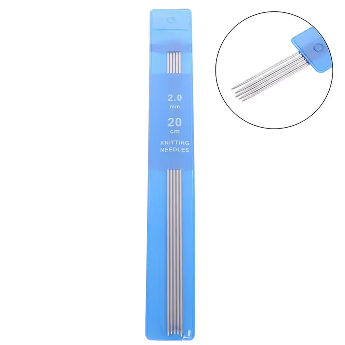Crochet en acier inoxydable pour bricolage, crochet pour pull, tissage, droit, gros fils, taille 2-4